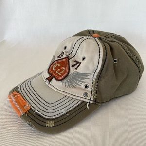 Embroidered Casual Khaki color Baseball Hat.Unisex. Streetwear